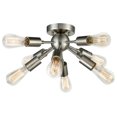 thumbnail image 2 of Milano Sputnik Ceiling Light 8-light Flush Mount Fixture, Brushed Nickel, 2 of 10