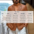 thumbnail image 2 of Hulanddfd Men Blazer Long Sleeve Lapel Collar Button Down Faux Leather Loose Fit Casual Outwear Lightweight Comfortable Everyday Wear, 2 of 7