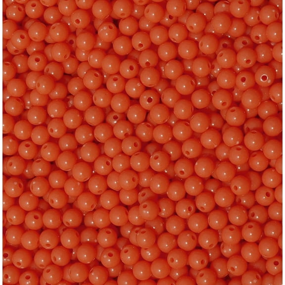 JOLLY STORE Crafts Dark Orange 6mm Round Beads