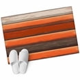 thumbnail image 2 of Rectangle Area Rug 2x3ft, Retro Orange Brown Beige Stripes Non-Shedding Washable Area Rug, Wood Grain Non Slip Low-Profile Rugs for Living Room, Bedroom Dining Room, 2 of 9