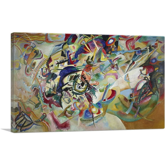 ARTCANVAS Composition VII 1913 Canvas Art Print by Wassily Kandinsky - Size: 26" x 18" (0.75" Deep)