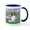 White/Navy Inside, variant on CafePress - Lilies / Papillon (F) Mug - 11 oz Ceramic Mug - Novelty Coffee Tea Cup