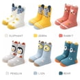 thumbnail image 2 of 6 Pairs Baby Non Slip Socks Toddler Socks With Grips Ankle for Infants Kids Little Girls Boys, 2 of 9