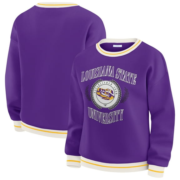 Women's WEAR by Erin Andrews Purple LSU Tigers Seal Sweatshirt
