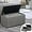 Light Grey, variant on Hinged Storage Ottoman Set of 3, 38'' Living Room Storage Bench with Thick Seating, 2pcs Small Square Dorm Stool Couch Side Foot Rest