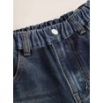 thumbnail image 5 of Glisme Little Girls Denim Pants Wide Leg Jeans With Pockets Autumn Casual Girls Baggy Trousers, 5 of 8