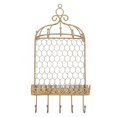 thumbnail image 1 of 1 pieza de estante de almacenamiento de joyas con diseño de jaula de pájaros, estante creativo de hierro para pared, 1 of 3