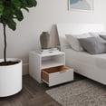 thumbnail image 4 of Nexera Porter 4-Piece Floating Platform Bedroom Set, White, Double, 4 of 7