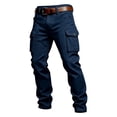 thumbnail image 5 of Busydd Cargo Pants for Men Solid Color Multi Pocket Work Trousers Outdoor Straight Leg Hiking Pants XS, 5 of 6
