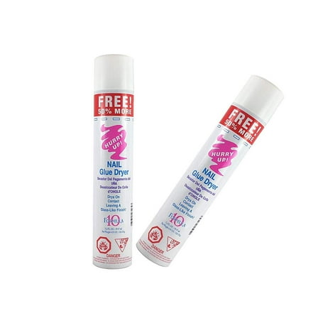 Hurry Up Glue Spray Activator Nail Glue Dryer 7.2 oz (2 Bottles)