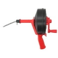 thumbnail image 2 of Drain Auger Manganese Steel Spring Pipe Unblocker Clog Remover Kitchen Bathroom Red, 2 of 7