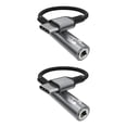 thumbnail image 4 of sweethay Adaptador de teléfono móvil tipo c a 3,5 mm Adaptador de llamada de voz reutilizable Gris Gris 2piezas, 4 of 6