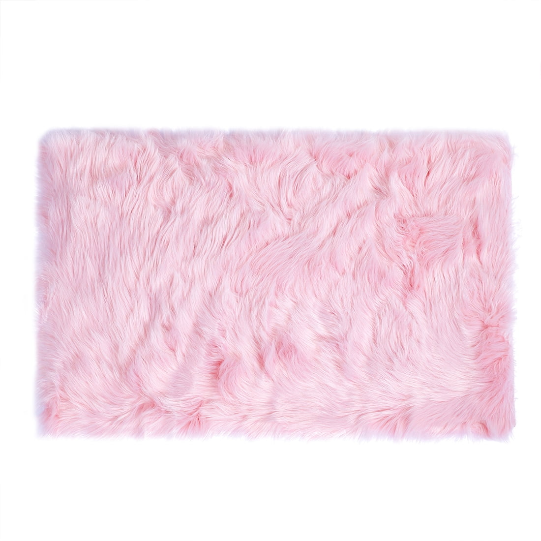 Faux Fur Sheepskin Rug Soft Shaggy Carpet Area Rug Floor Mat Light Pink