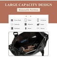 thumbnail image 4 of Genuine Leather Boston Bag for Women Casual Travel Top Handle Handbag Large Capacity Purse Ladies Outdoor Shoulder Bag, 4 of 7