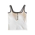 thumbnail image 5 of BUIGTTKLOP Womens Tank Tops Spaghetti Strap Sleeveless Shirts Sqaure Neck Button up Stretch Camiosle Top, 5 of 7