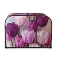 thumbnail image 2 of Goofa Purple And Pink Tulip Bouquet Print Toaster Cover 4 Slice, Four Slice Bread Machine Cover Quilted Toaster Covers Bread Maker Cover Kitchen Appliance Cover, 2 of 7