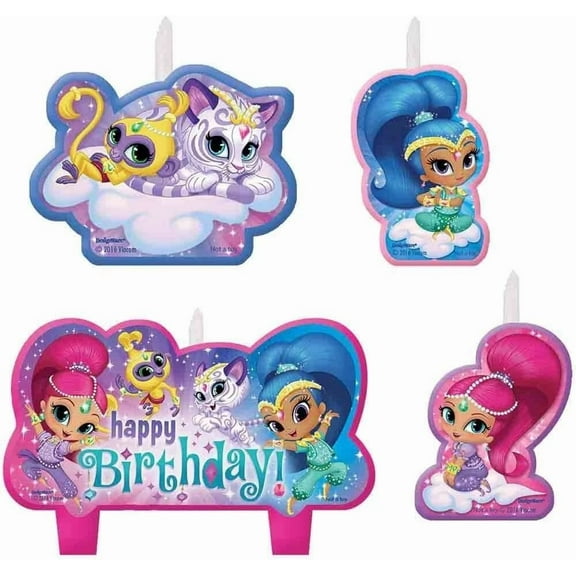 STARLIGHT- Shimmer & Shine Nick Jr Cartoon Kids Birthday Party Decoration Cake Candles
