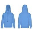 thumbnail image 3 of Kaerm Unisex Hooded Sweatshirt for Boys Girls Pull On Hoodies Drawstring Pullover Top Hoody Casual Light Blue 130, 3 of 8