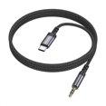 thumbnail image 1 of Cable Moreka Tipo C a Jack 3.5mm Audio Auxiliar HiFi Trenzado 1m Modelo AU-08, 1 of 4
