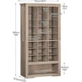 thumbnail image 3 of HOOBRO Shoe Cabinet 8-Tier Heavy Duty Shoe Rack with 24 Cubbies and 3 Hooks Entryway Closet Living Room Gray BG24SC01, 3 of 9