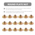thumbnail image 4 of OUNONA 18 Pcs Plaque de Bride Écrou Base Ronde pour Professionnels Fer Brun, 4 of 4