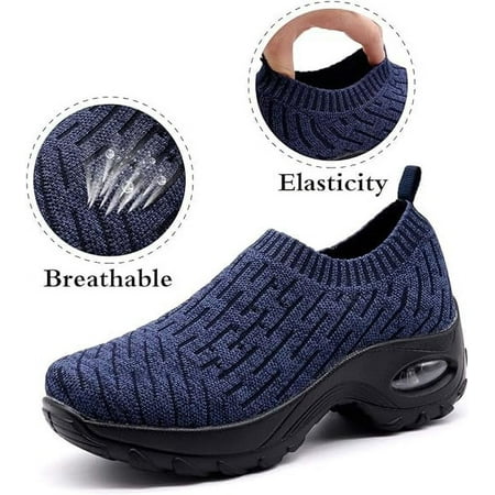 

Women s Walking Shoes Sock Sneakers Fashion Mesh Sneakers Air Cushion Athletic Gym Casual Shoes Comfort Lightweight Mesh Non Slip Shoes