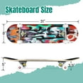 thumbnail image 2 of 31'' Complete Skateboard 7 Layer Canadian Maple Double Kick Deck Skateboards Colorful graffiti concrete wall Skate Board for Beginner Adult Gifts, 2 of 5