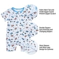 thumbnail image 3 of MYGBCPJS Baby Double Zipper Romper Infant Short Sleeve Playsuit Toddler 1 Piece PJS Sleep N Play, 3 of 6