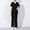 Black2, variant on Kilaqueen Plus Size Scrubs for Women Short Sleeve Uniform Scrubs Set Regular Top and Pants Moisture Wicking Medical Scrubs Set Standard Workwear