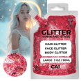thumbnail image 2 of Gel con purpurina CAI BEAUTY NYC para rostro y vello para Halloween, 90 ml, rojo, 2 of 9