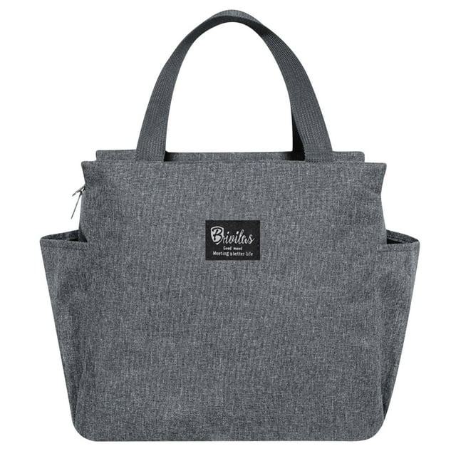 WREESH Lunch Box Storage Bags Thermal Insulated Canvas Tote Pouch Kids School Bento