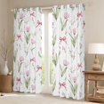 thumbnail image 2 of Manfei Tulip Bow Knot Blackout Curtains Set of 2 (52x84 Each) for Kids Teens,Spring Garden Window Curtains for Girls Women,Breathable Home Decor, 2 of 6