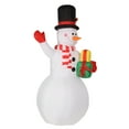 thumbnail image 4 of Muñeco de nieve inflable de 1,5 m de altura Decoraciones navideñas Muñeco de nieve inflable con LED de colores giratorios para patio al aire libre Enchufe estadounidense de 100 a 240 V, 4 of 10
