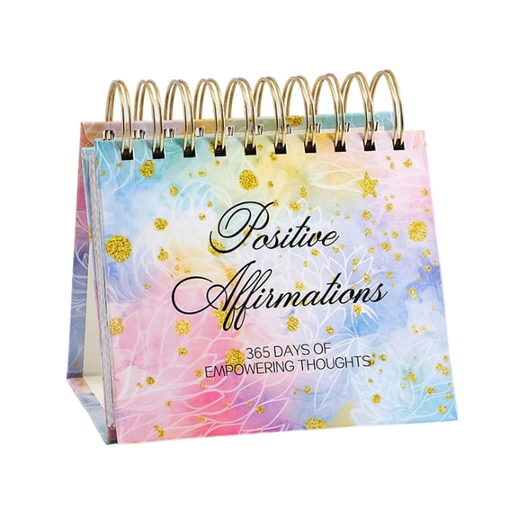 Positive Affirmations 365 Days Calendar Desktop Planner With Inspirational Quotes, Spiral Bound Daily Organizer For Women, 12-Month Academic & Daily Use Calendar, Desk
