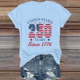 thumbnail image 5 of JFGHDG T Shirt Retro Independence Anniversary Tee Men'S 4th Of July Flag Tee Women'S Flag Graphic July 4th Tee Women'S Flag Graphic Tee Vintage Flag Men'S Tee Light Blue XL, 5 of 5