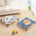 thumbnail image 5 of Elevated Outdoor Dog Bed - Raised Dog Bed for Small Dogs, 20" Dog Cot Bed Waterproof, Cooling Elevated Dog Bed with Washable Breathable Teslin Mesh, Durable, Non Slip, Grey, 5 of 7