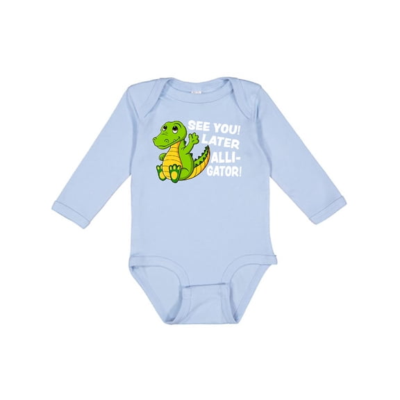 Inktastic See You Later Alligator Boys or Girls Long Sleeve Baby Bodysuit