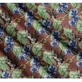 thumbnail image 3 of Soimoi Cotton Cambric Fabric Rabbit,Lilac & Pansy Floral Printed Craft Fabric by the Yard 42 Inch Wide, 3 of 7