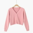 thumbnail image 1 of Women's V Neck Cardigan Sweater Plus Jacket Solid Color Knitted Sweater, 1 of 7