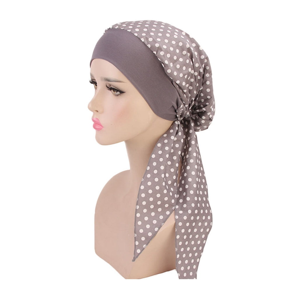 Muslim Womens Cap Hat Hijab Chemo Turban Loss Cancer Head Cover Hair Wrap Scarf 