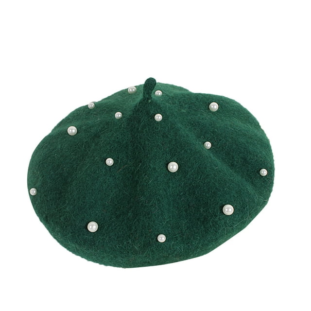 ITFABS Béret Perlé pour Filles, Chapeau Style Princesse Multicolore pour Printemps Automne Hiver