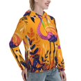 thumbnail image 6 of Kdxio Vibrant Flamingo Illustration Print Womens Oversized Hoodies Sweatshirts Hooded Pullover Tops Sweaters Casual-Large, 6 of 7