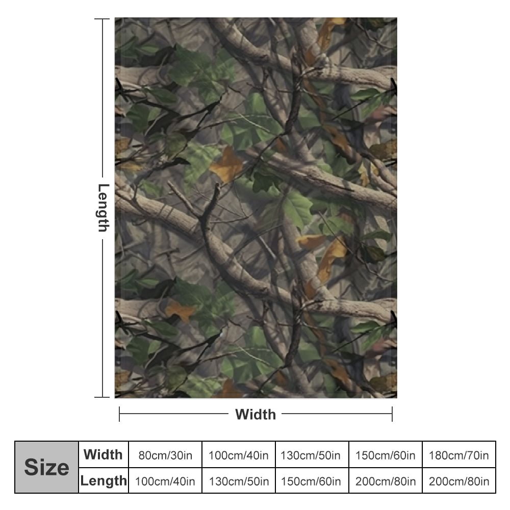 HENGT Camo Hunting Camouflage Forest Throw Blanket Super Soft Warm Bed Blankets for Couch Bedroom Sofa Office Car, All Season Cozy Flannel Plush Blanket for Girls Boys Adults
