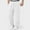 White, variant on Mens Sweatpants Straight Wide Leg Casual Pants, High Resilient Elastic on Waist, No Elastic Open Trouser Leg Sweat Pants (Black S)