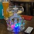 thumbnail image 1 of White Acrylic Wine & Liquor Dispenser Set with 6 Glasses, Wine Rack, Efficient 2nd Gen Division Module, Light & Electrode System, Includes Brush & Opener – Compact 352g, Durable, Sleek Design for, 1 of 5