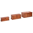 thumbnail image 4 of vidaXL Storage Chest 3 pcs, Solid Acacia Wood Storage Trunk with Side Handles, Lockable Design, 4 of 7