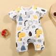 thumbnail image 2 of Zanarzt Infant Girl Summer Jumpsuit Baby Girls Boys Bodysuit Clothes Cute Infant One Piece Baby Bodysuit Yellow,12-18 Months, 2 of 4