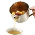thumbnail image 5 of Fat Separator with Dual Spout & Strainer, 304 Stainless Steel Broth Soup Gravy Skimmer with Cool-Touch Handle for Cooking, Hot Pot, Stew - 5.51x4 Inch, 5 of 9