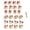 C, variant on 12 Pcs Vintage Christmas Ornaments with Wooden Santa Claus Faces and Jute String, Retro Red and White Design, for Christmas Tree and Fireplace Mantel Decor, Wall Decorations