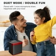 thumbnail image 5 of Karaoke Machine for Adults and Kids, Portable Bluetooth PA Speaker System with 2 UHF Wireless Microphones, Karaoke Speaker with Echo, Supports TF/USB, AUX in, for Home Party, Meeting -Red, 5 of 11